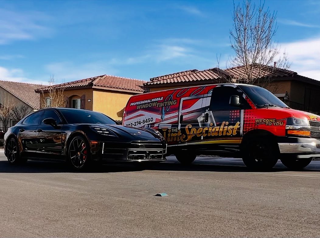 The Tint Specialist - black Porsche Panamera window tint Summerlin